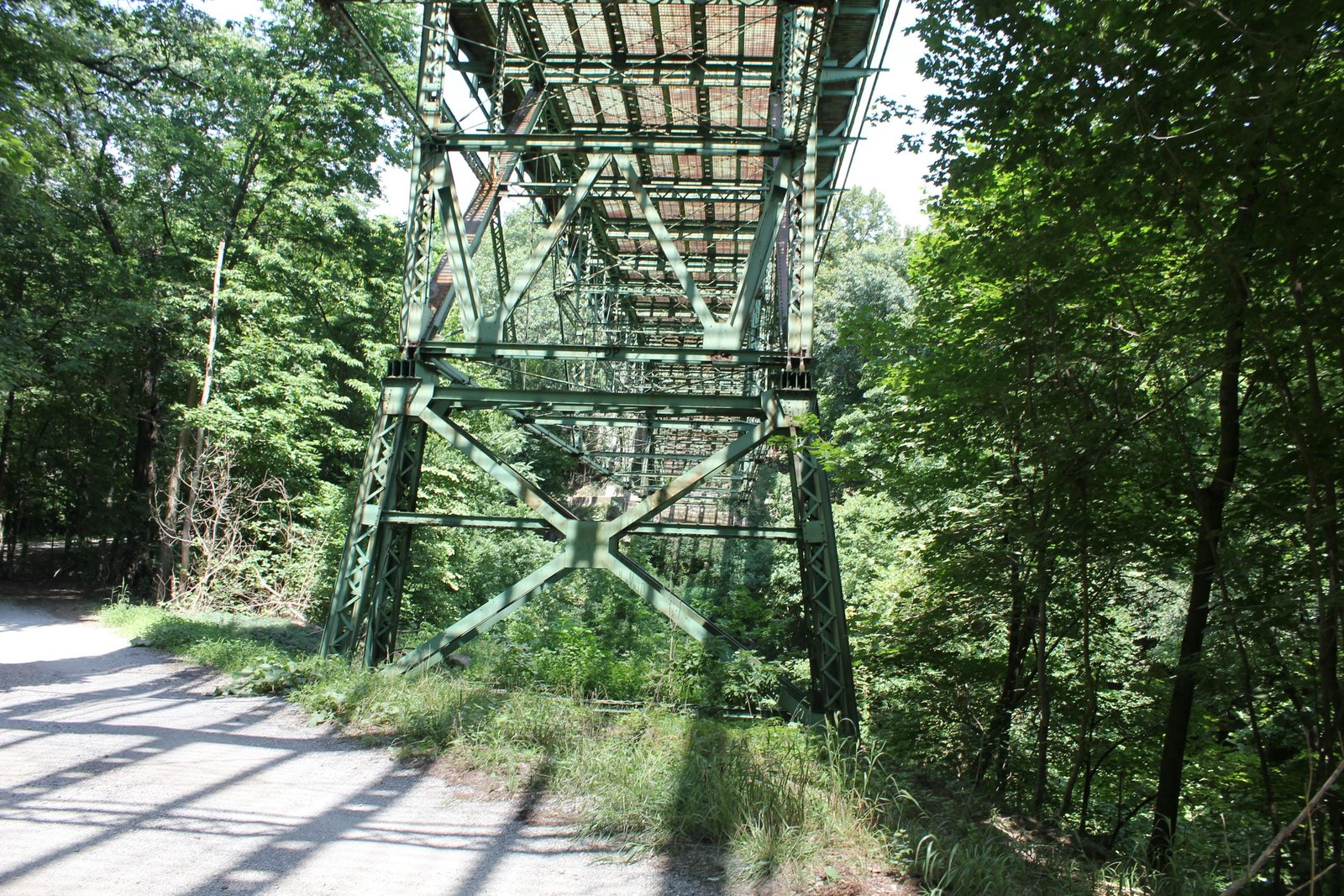Looking north under bridge
